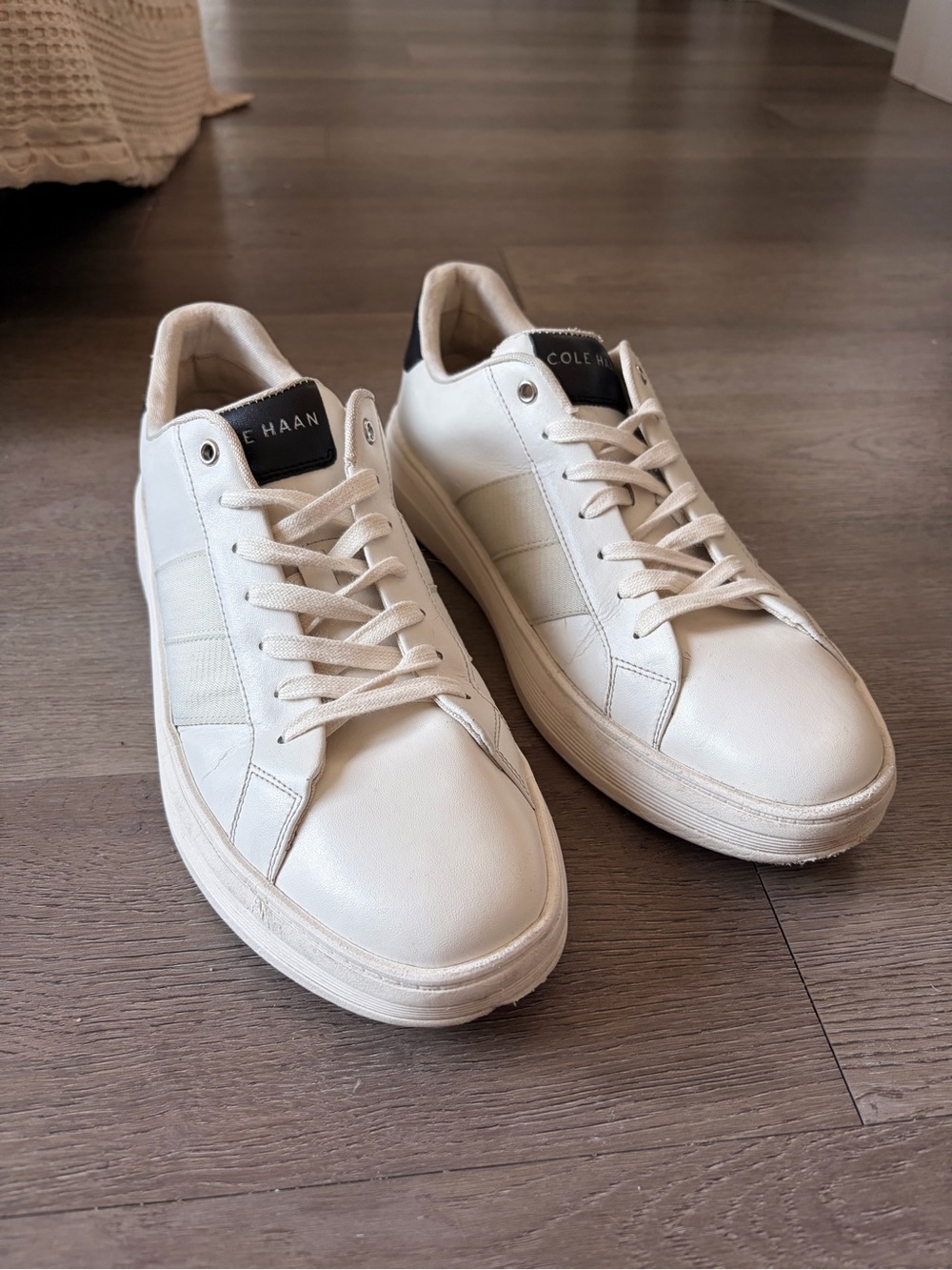 Cole Haan Grand Series White Leather Sneakers Men’s 11M